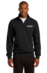 BLACK 1/4 Zip Sweatshirt With Emb 